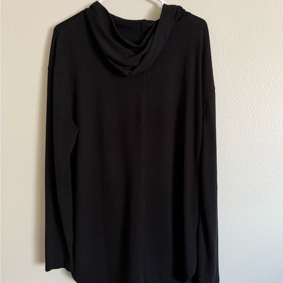 Daily Ritual Anthropologie Women's Black Cowl Neck Hooded Sweater XL Minimalist - Picture 5 of 5
